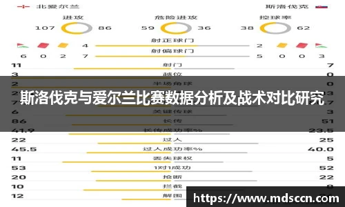 斯洛伐克与爱尔兰比赛数据分析及战术对比研究
